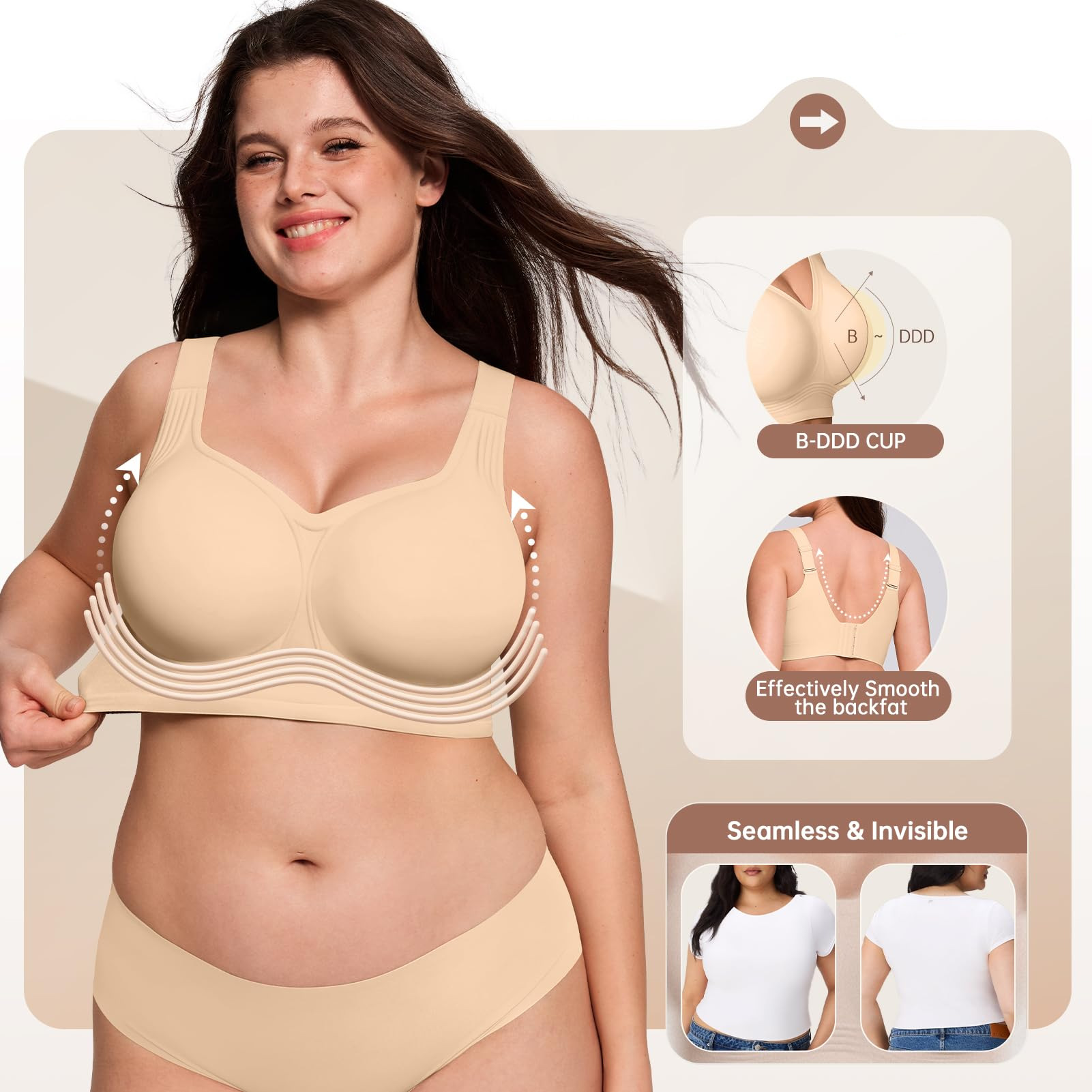 Plus Size Wireless Bra for Wom - огляд і ціна Full Coverage Bra