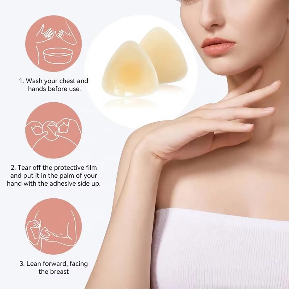 Silicone Triangular Nipple Cov - огляд і ціна Backless Bra Sticky