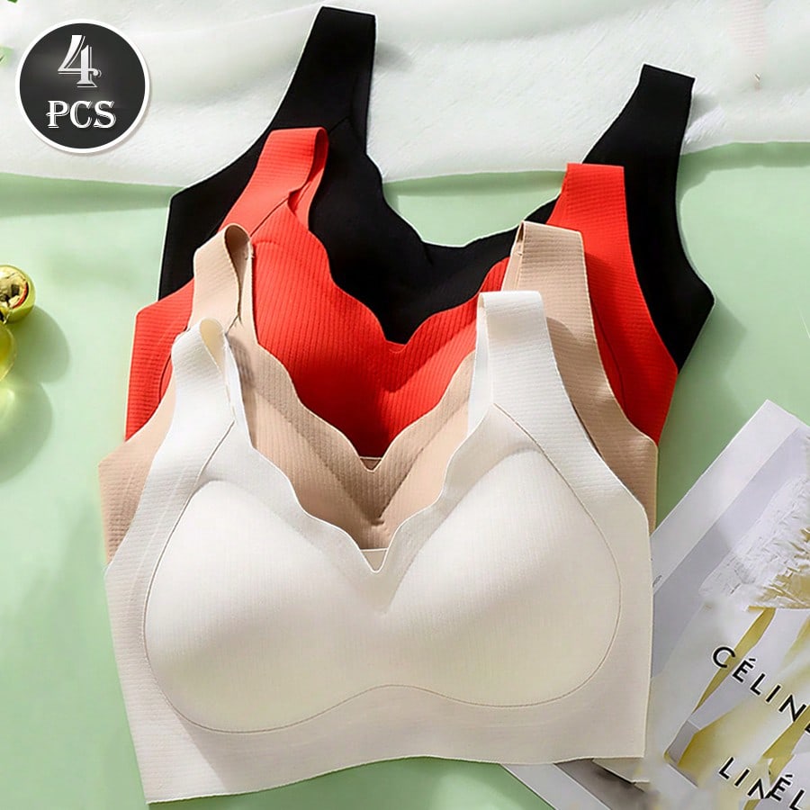 4pcs Women's Seamless Push Up  - огляд і ціна T Shirt Bra Seamless