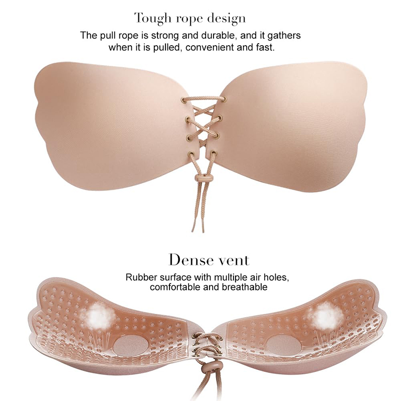1/2 Pairs Women Summer Backles - огляд і ціна Plunge Bra Push Up