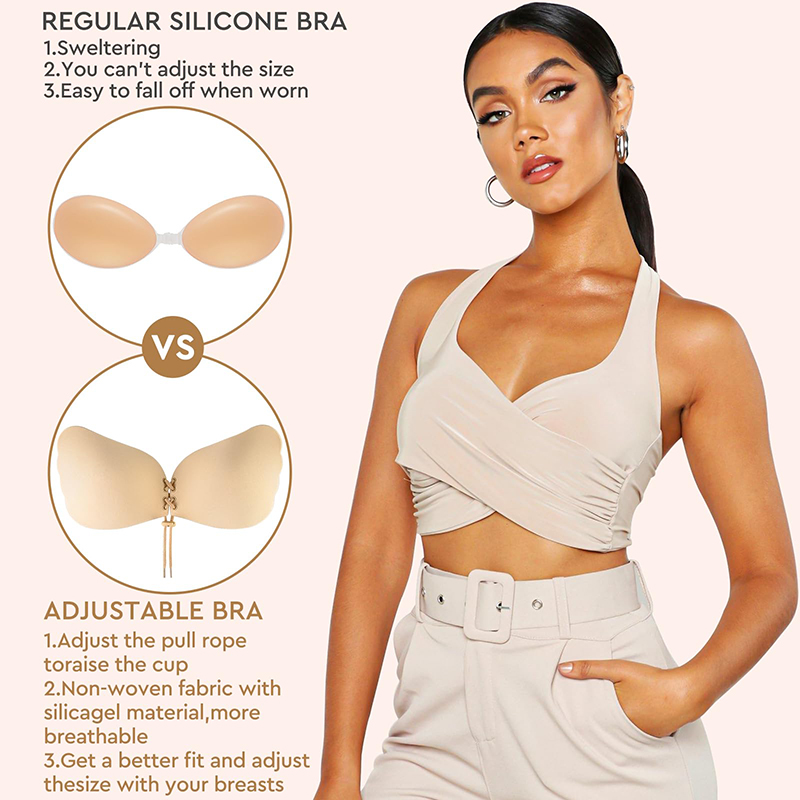 1/2 Pairs Women Summer Backles - огляд і ціна Plunge Bra Push Up